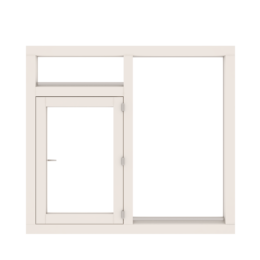 3-vaks kozijn met draairaam links en bovenlicht