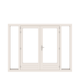 Tuindeuren met twee zijlichten